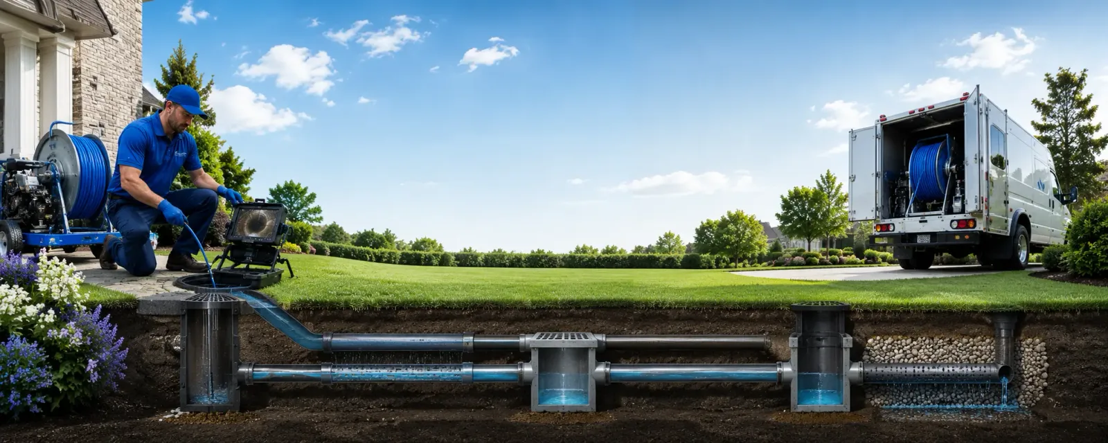 Outdoor drain cleaning information for Del Valle, TX